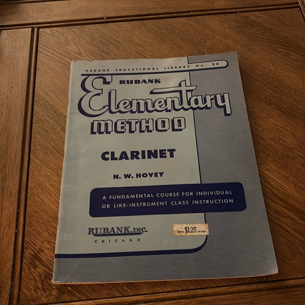 🌿Vintage Rubank Elementary method. Clarinet. N.W. Hovey.🌿